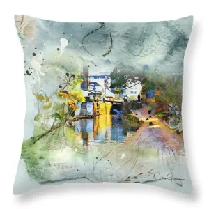 A Walk Along the Towpath - Throw Pillow