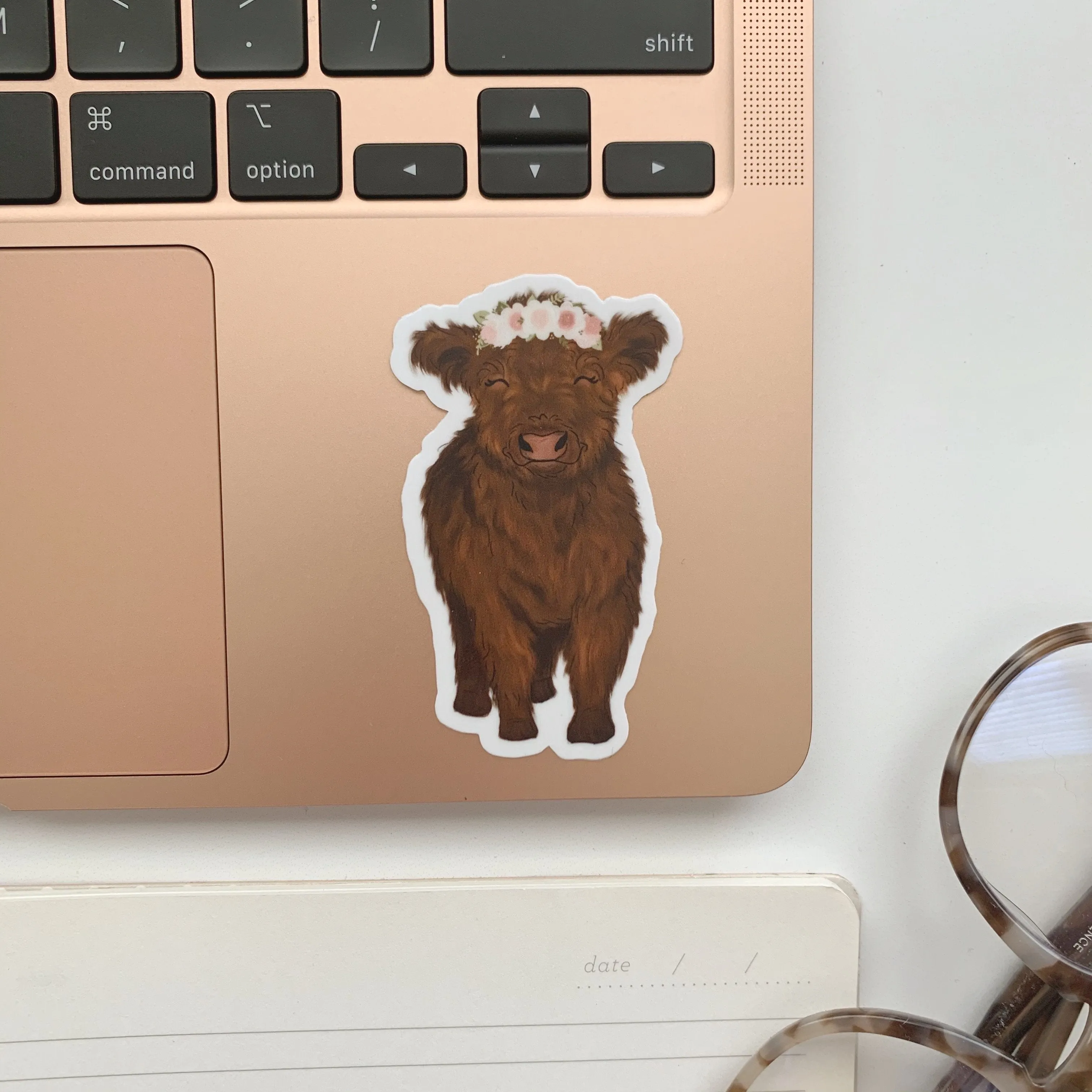 Baby Highland Cow Sticker