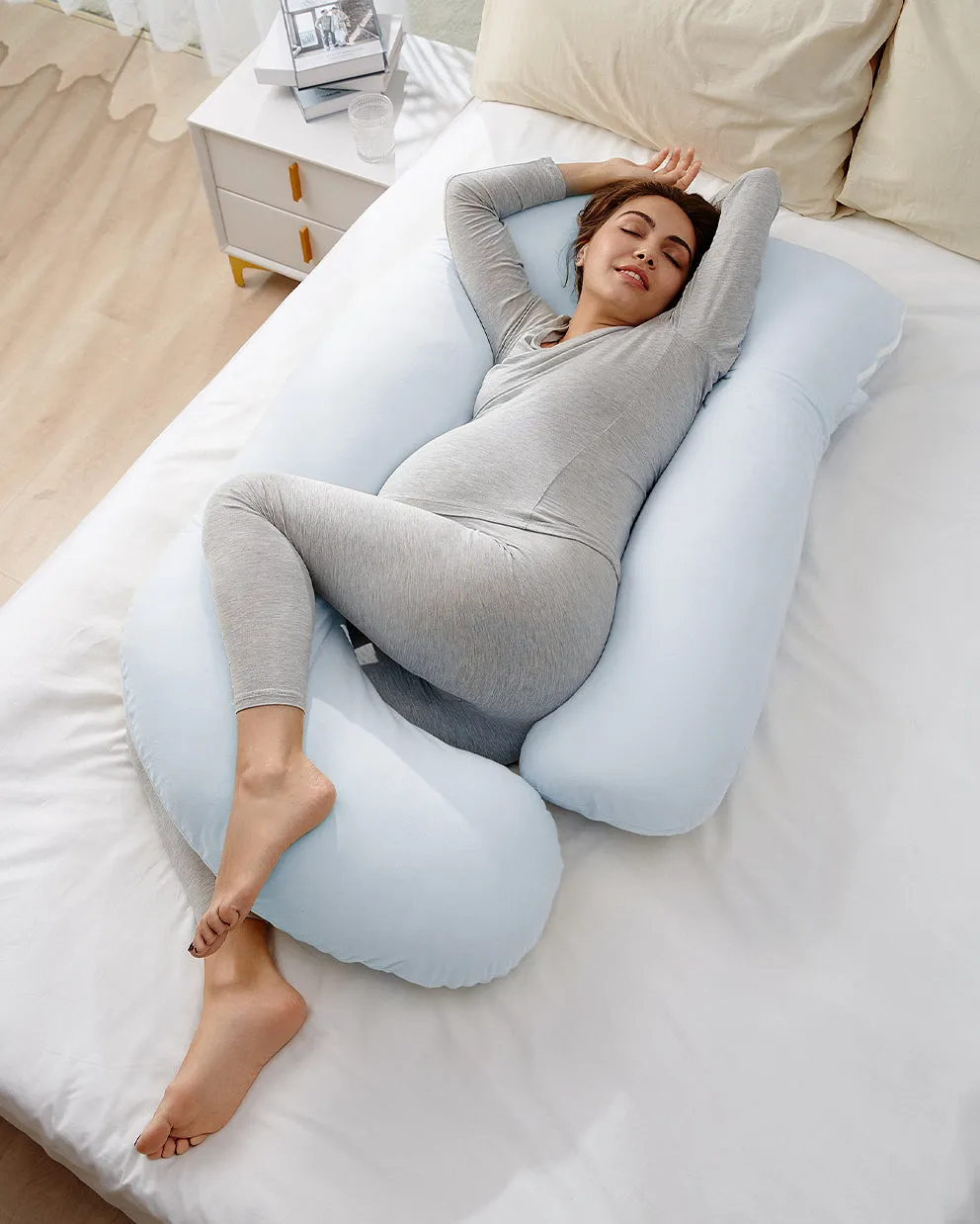 Huggable - U Shaped Maternity Cotton Body Pillow