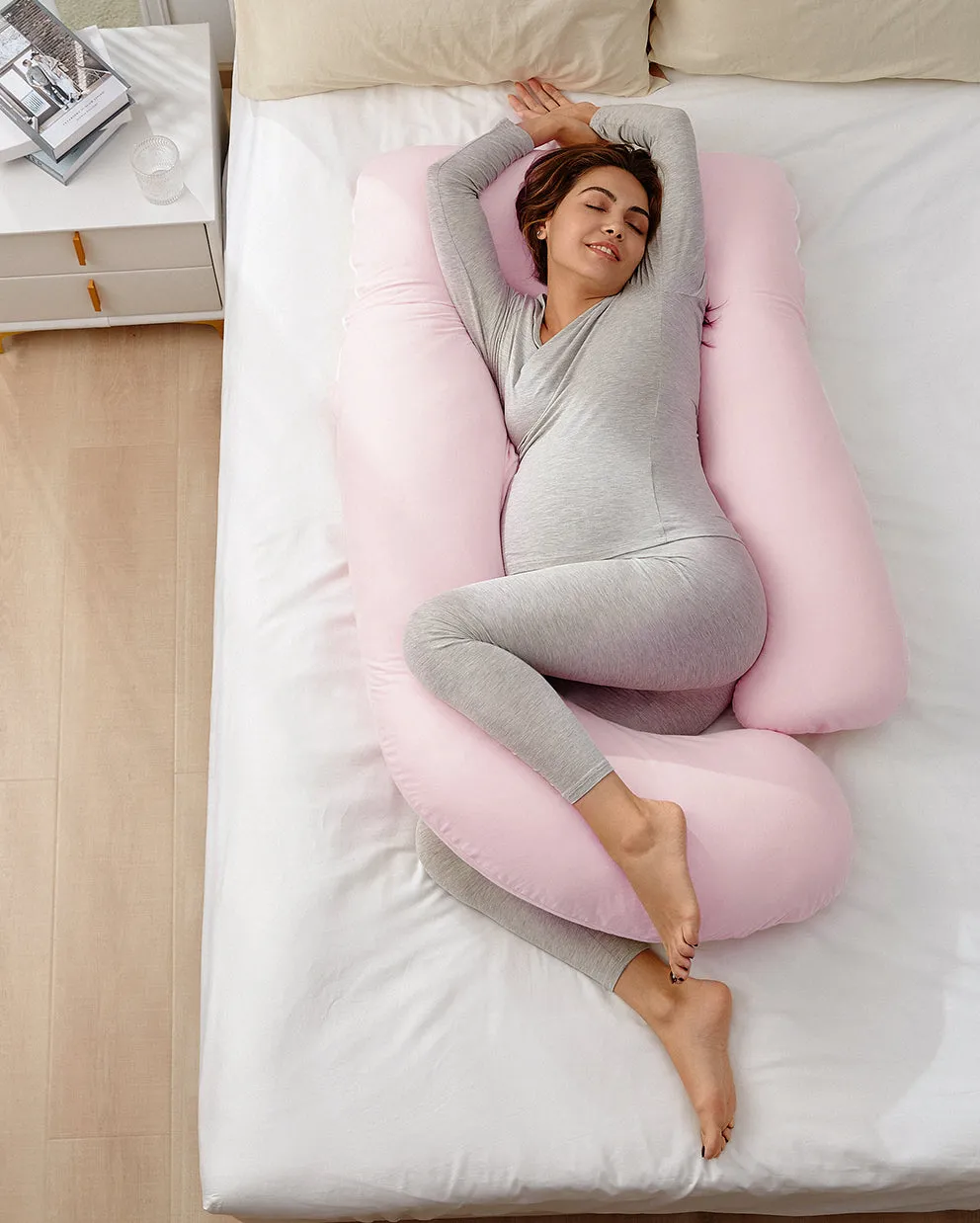 Huggable - U Shaped Maternity Cotton Body Pillow