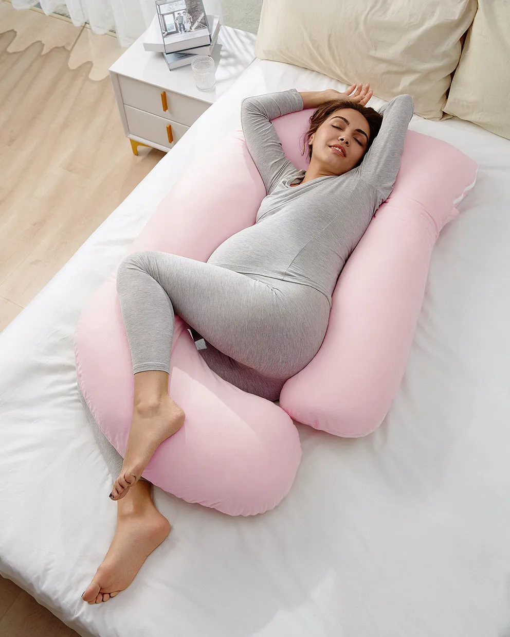 Huggable - U Shaped Maternity Cotton Body Pillow