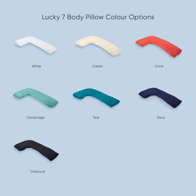Lucky 7 L Shaped Pregnancy Support Maternity Body Pillow